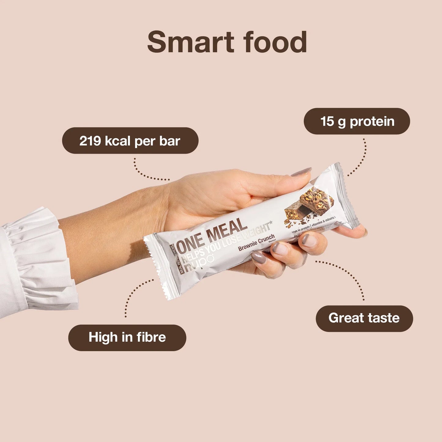 One Meal®️ барче Хрупкаво Брауни – 15 бр.